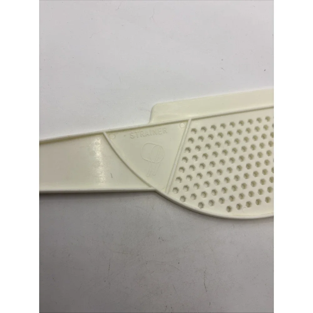 Vtg Foley Plastic White Nylon Spatula Pot Strainer Kitchen Scraper Tool